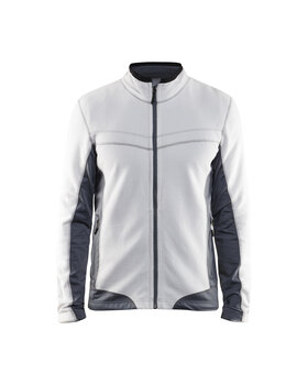 Microfleece Jacke Weiß/Grau