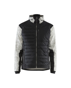 Hybrid Jacke Grau Melange/Schwarz