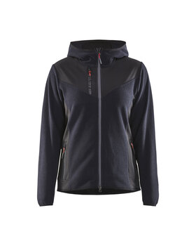 Damen Strickjacke Dunkel Marineblau/Schwarz