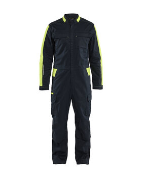 Industrie Overall Stretch Dunkel Marineblau/High Vis Gelb