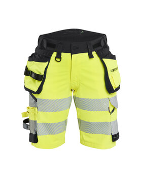 Damen Shorts High Vis 4-Wege-StretchHigh Vis Gelb/Schwarz