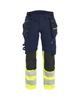 Damenhose High Vis 4-Wege-StretchMarineblau/ High Vis Gelb