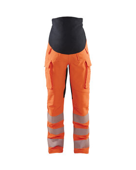 High Vis Umstandshose 4-Wege-Stretch High Vis Orange/Schwarz