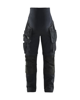 Handwerker Umstandshose Zip-offSchwarz