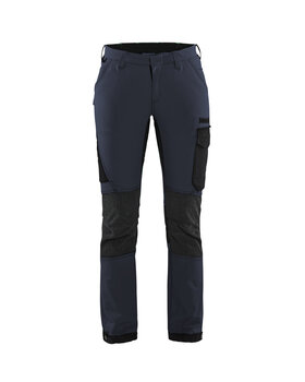 Damen Service Arbeitshose 4-Wege-Stretch Dunkel Marineblau/Schwarz