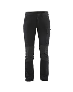 Damen Service Arbeitshose 4-Wege-Stretch Schwarz/Dunkelgrau