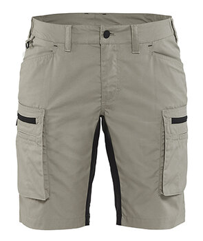 Damen Service Shorts Stretch Steingrau/Schwarz