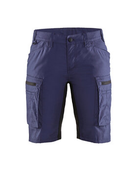 Damen Service Shorts Stretch Marineblau/Schwarz