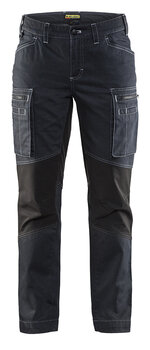 Damen Service Arbeitshose Stretch Marineblau/Schwarz