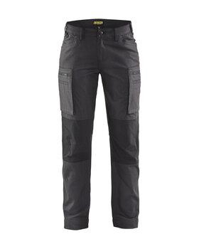 Damen Service Arbeitshose Stretch Dunkelgrau/Schwarz