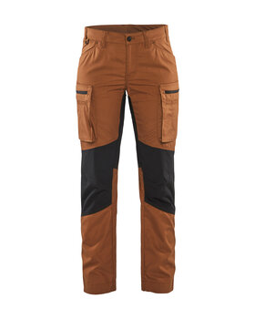 Damen Service Arbeitshose Stretch4099 Rostbraun/Schwarz