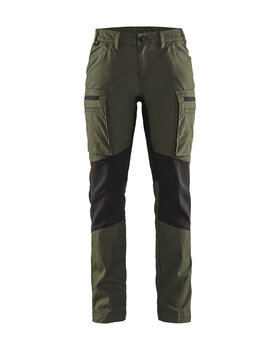 Damen Service Arbeitshose Stretch4298 Waldgrün/Schwarz