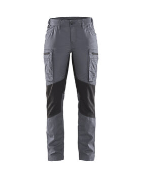 Damen Service Arbeitshose Stretch Grau/Schwarz