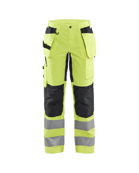 Damen High Vis Arbeitshose mit Stretch High Vis Gelb/Schwarz
