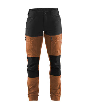 Damen Servicehose mit Stretch Rostbraun/Schwarz