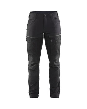 Damen Servicehose mit Stretch Schwarz/Dunkelgrau