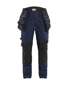 STRIKER Damen Handwerker Arbeitshose Stretch Dunkel Marineblau/Schwarz