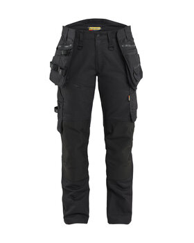 STRIKER Damen Handwerker Arbeitshose Stretch Schwarz/Schwarz