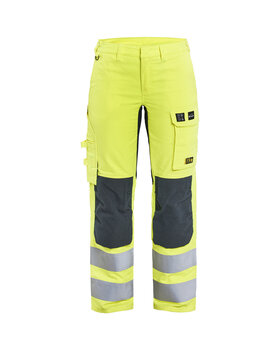 Damen Multinorm Arbeitshose Inhärent mit Stretch High Vis Gelb/Marineblau