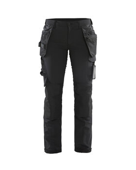 Damen Handwerker Arbeitshose  4-Wege-Stretch Schwarz/Dunkelgrau