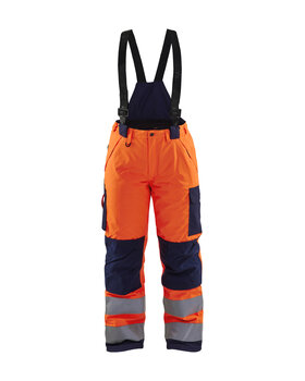 Damen High Vis Winter Arbeitshose High Vis Orange/Marineblau