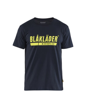 T-Shirt Dunkel Marineblau/High Vis Gelb